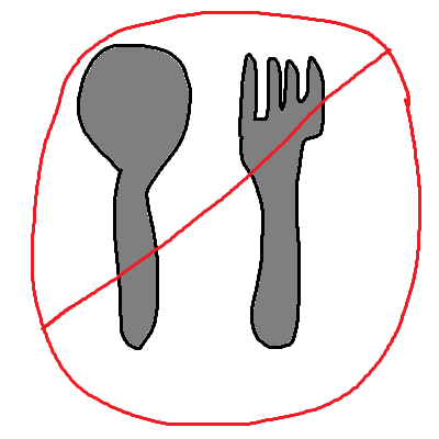 Cartoon depicting loss of appetite